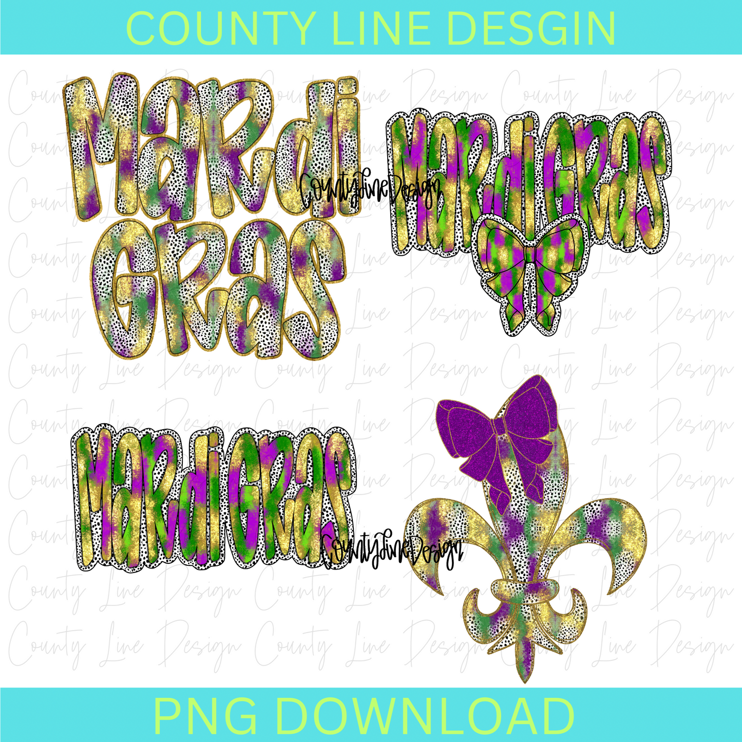 Mardi Gras Dalmatian BUNDLE PNG