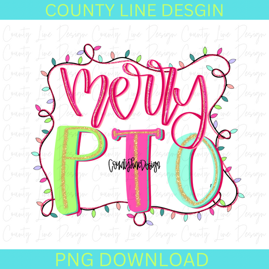 Merry PTO Lights PNG