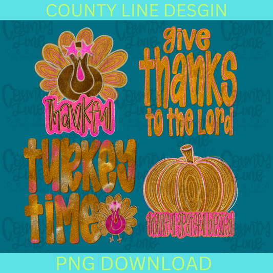 Preppy Thanksgiving BUNDLE PNG