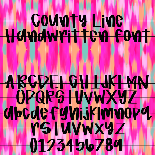 County Line HANDWRITTEN FONT - TTF & OTF