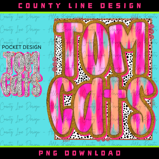 Tomcats Neon Preppy Dalmatian PNG