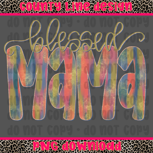 Blessed Mama Multi PNG