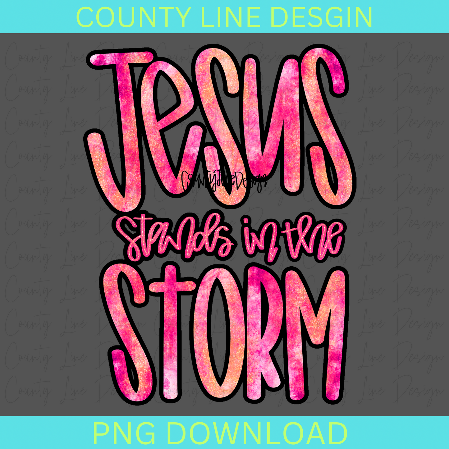 Jesus stands in the storm PNG