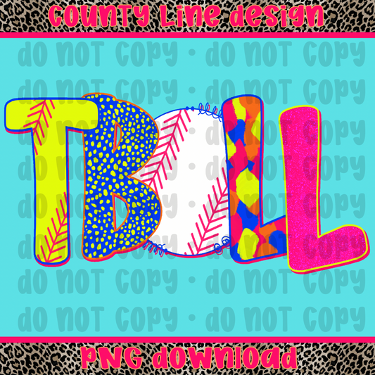 T-ball neon PNG