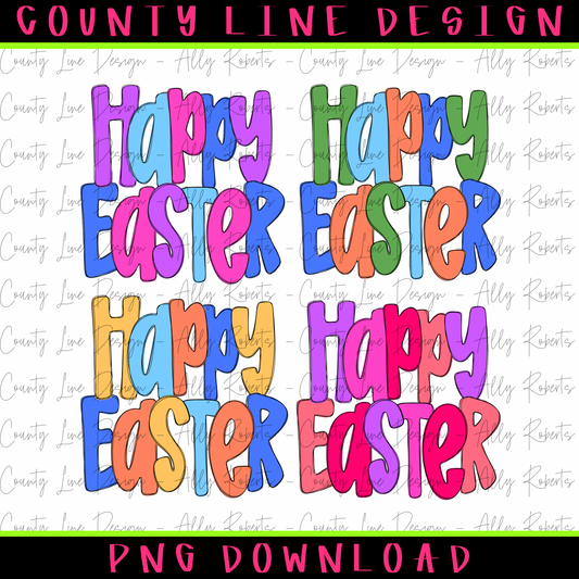 Happy Easter BUNDLE PNG - 4 files!!