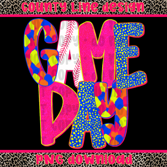 Game Day NEON (baseball) PNG