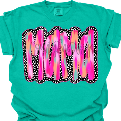 Mama Neon Preppy Dalmatian PNG