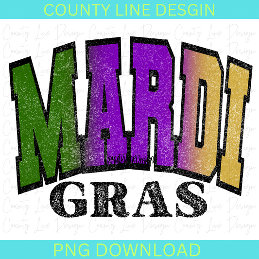 Mardi Gras ombre PNG