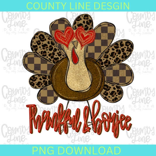 Thankful & Boujee Turkey PNG