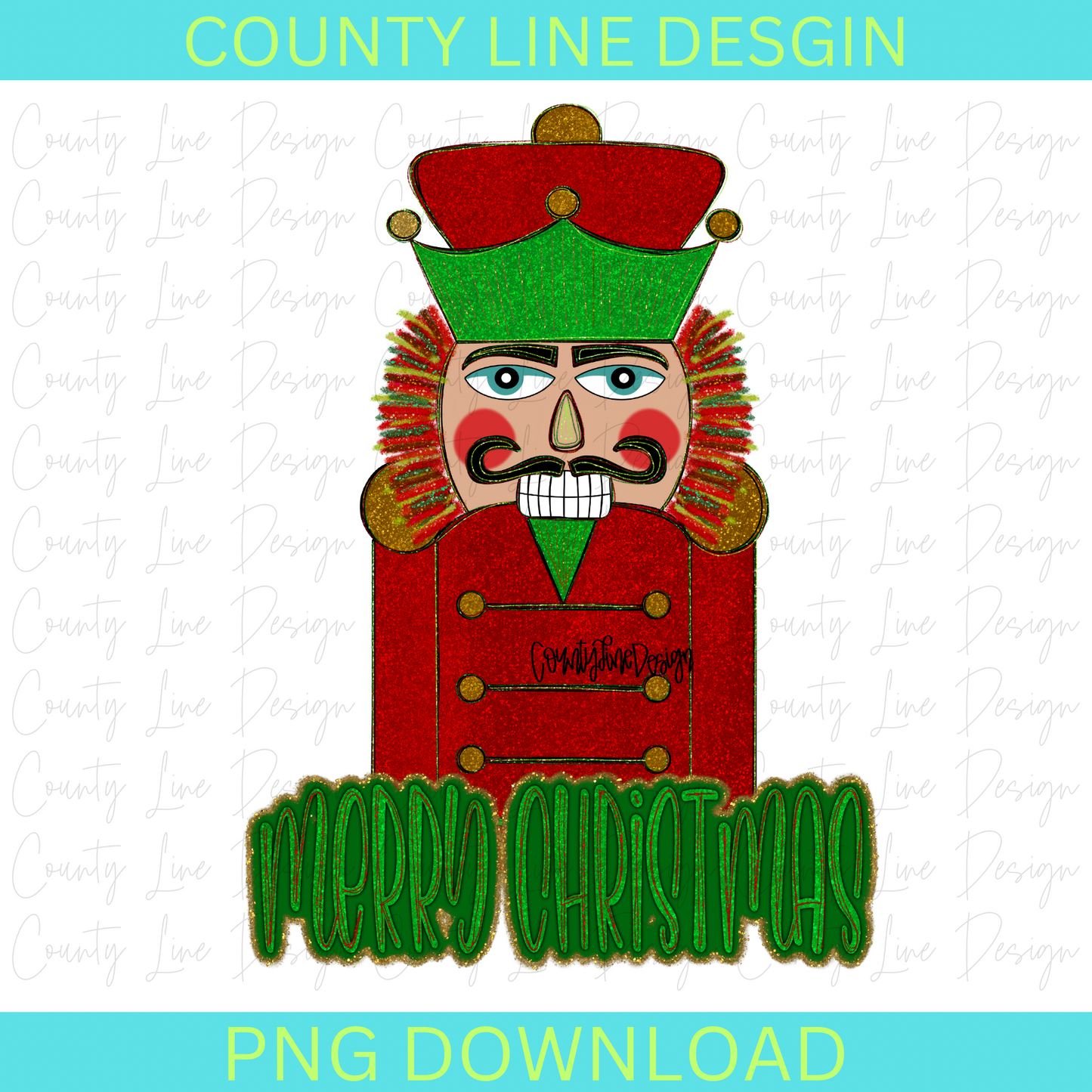 Merry Christmas Red Nutcracker PNG