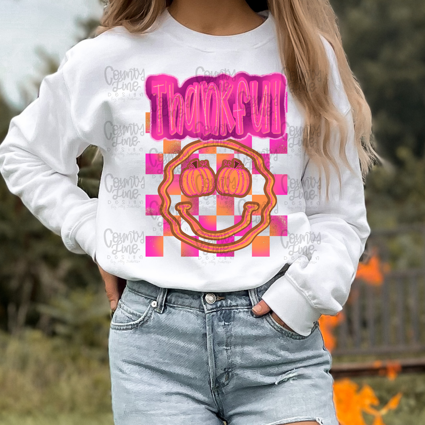 Thankful Neon PNG