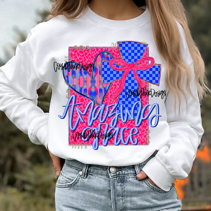 Amazing Grace Preppy Glitter PNG