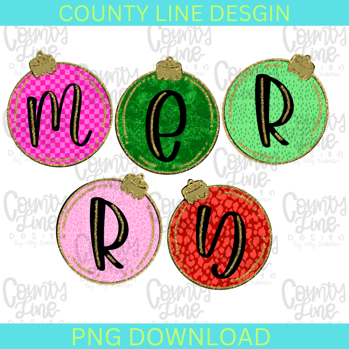 Merry Ornaments PNG