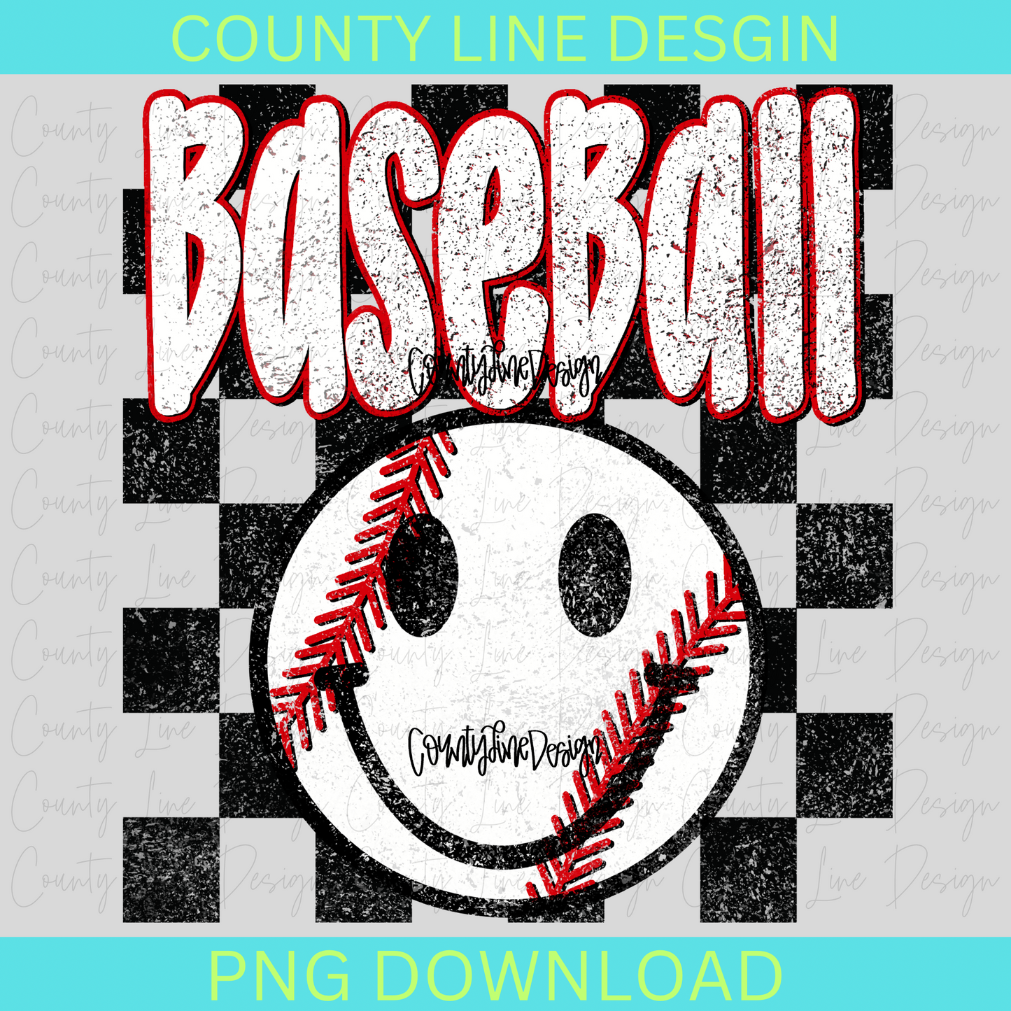 Baseball DISTRESSED PNG